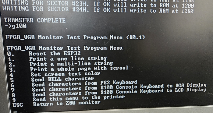 VGA Test Program