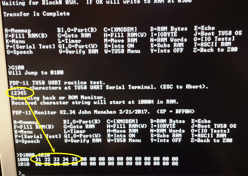 TU58 UART Test